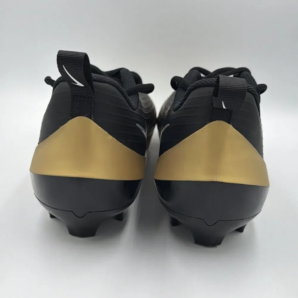 Size 11.5 Nike Vapor Speed 3 Men's Black Gold Football Cleats FB3303-003 NEW